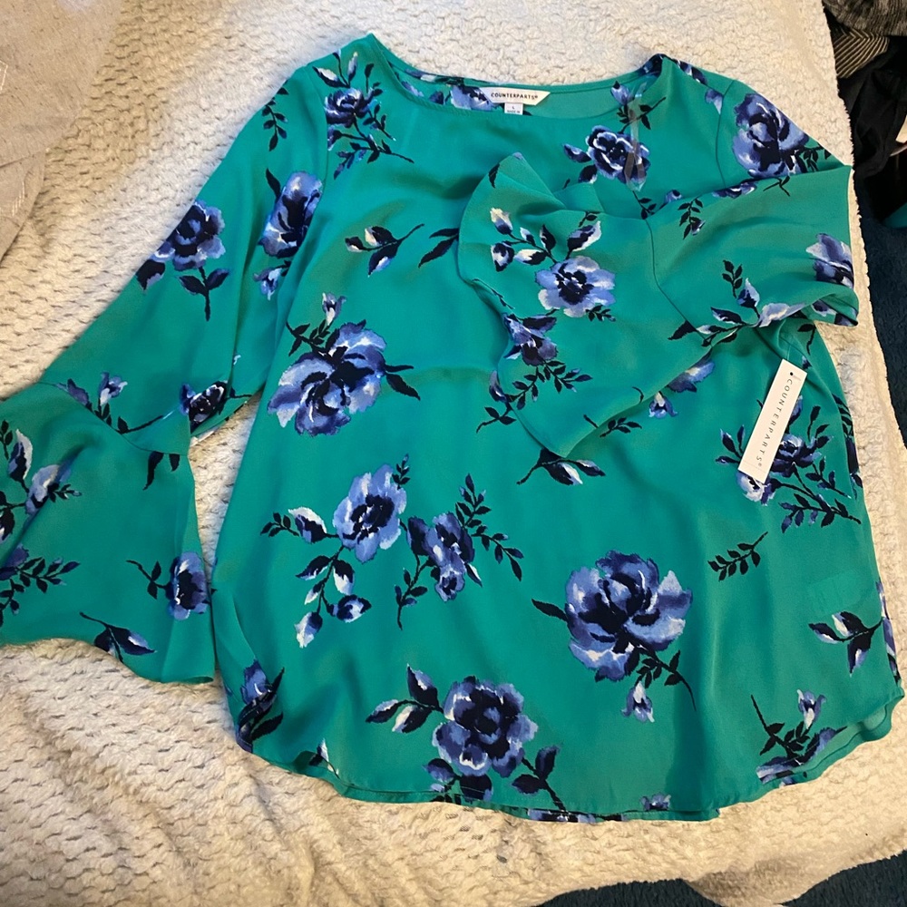 Counterparts bell sleeve top